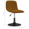 vidaXL Tabouret de bar Marron Velours