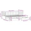 vidaXL Lit de jour avec gigogne et tiroirs sans matelas blanc 90x190cm