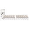 vidaXL Cadre de lit sans matelas blanc 135x190 cm bois de pin massif