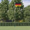 vidaXL Drapeau de l'Allemagne et m&acirc;t 6,08 m Aluminium