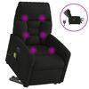 vidaXL Fauteuil inclinable de massage &eacute;lectrique noir tissu microfibre