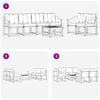 vidaXL Ensemble de canap&eacute;s d'ext&eacute;rieur 7 pcs Naturel et Noir