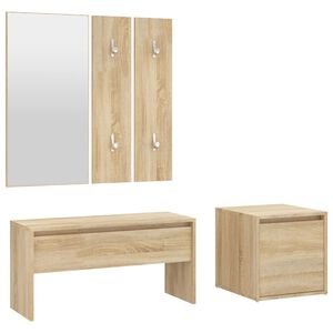 vidaXL Ensemble de meubles de couloir Ch&ecirc;ne sonoma Bois d'ing&eacute;nierie