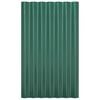 vidaXL Panneaux de toiture 12 pcs Acier galvanis&eacute; Vert 60x36 cm