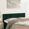 vidaXL T&ecirc;tes de lit 2 pcs Vert fonc&eacute; 72x5x78/88 cm Velours