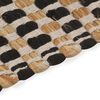 vidaXL Tapis de salle de bain tiss&eacute;s &agrave; la main Jute Naturel et Noir
