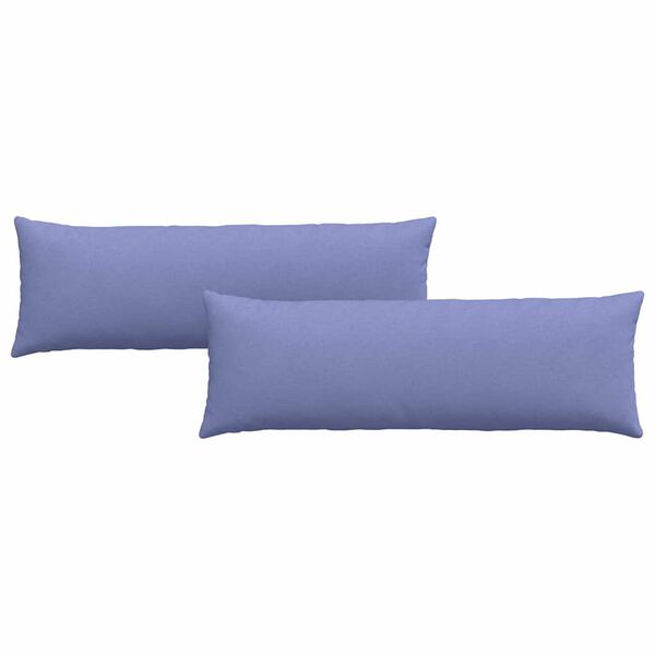 vidaXL Coussins de canapé 2 pcs Bleu 120 x 40 cm tissu