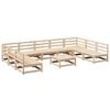 vidaXL Salon de jardin 10 pcs bois de pin massif