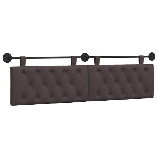 vidaXL T&ecirc;te de lit suspendue Marron fonc&eacute; 170 x 55 x 7 cm tissu