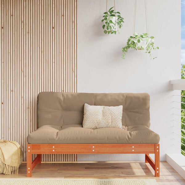 vidaXL Sofa de jardin milieu Pin massif Brun Cir&eacute; 120 x 84 x 70 cm