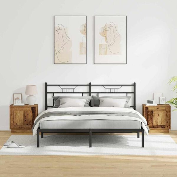 vidaXL Cabinet de chevet 2 pcs Bois ancien 44 x 34,5 x 45 cm