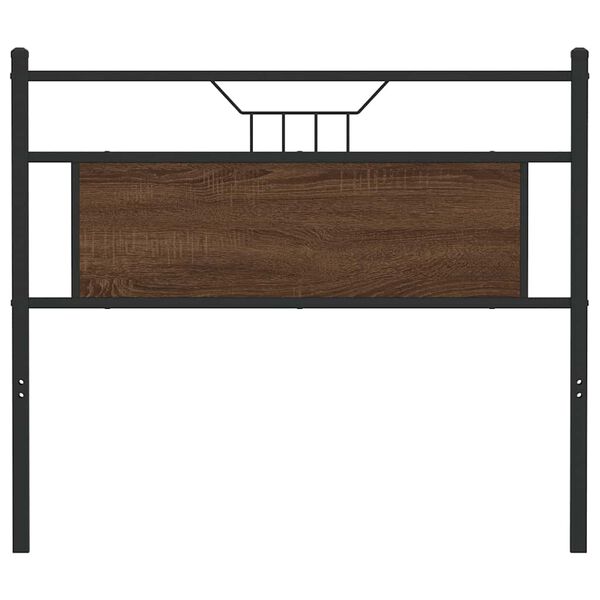 vidaXL T&ecirc;te de lit de remplacement ch&ecirc;ne marron 100 cm bois d'ing&eacute;nierie et acier