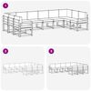 vidaXL Ensemble de canap&eacute;s d'ext&eacute;rieur 10 pcs Gris Naturel et Clair