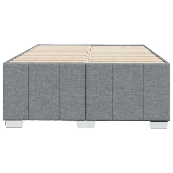 vidaXL Cadre de lit sans matelas gris clair 120x200 cm tissu
