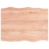 vidaXL Dessus de table bois massif trait&eacute; bordure assortie