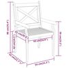 vidaXL Ensemble &agrave; manger de jardin 5 pcs Bois d'acacia solide