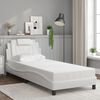 vidaXL Cadre de lit Viana avec LED sans matelas blanc 80x200 cm