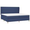 vidaXL Sommier &agrave; lattes de lit avec matelas Bleu 200x200 cm Tissu