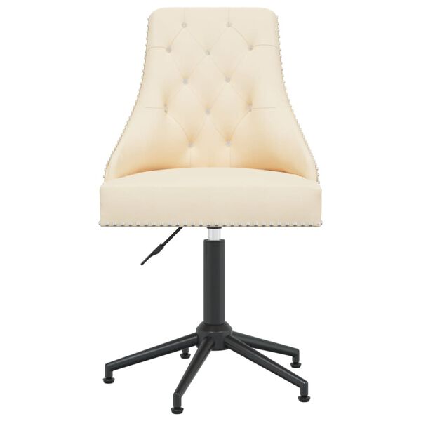 vidaXL Chaise pivotante de salle &agrave; manger Cr&egrave;me Velours