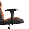 vidaXL Chaise de jeu Noir et orange Similicuir