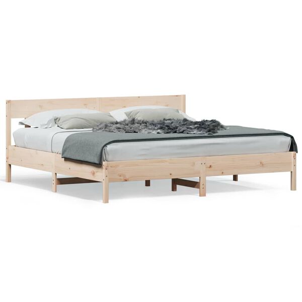 vidaXL Cadre de lit sans matelas 200x200 cm bois massif de pin