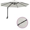 vidaXL Parasol de jardin Sable 248 x 248 x 148 cm Polyester et Acier