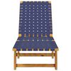 vidaXL Chaises longues lot de 2 bleu bois d'acacia solide et tissu