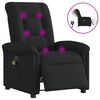 vidaXL Fauteuil de massage inclinable &eacute;lectrique Noir Tissu