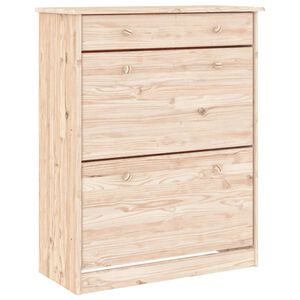 vidaXL Armoire &agrave; chaussures ALTA 77x35x96 cm bois massif de pin