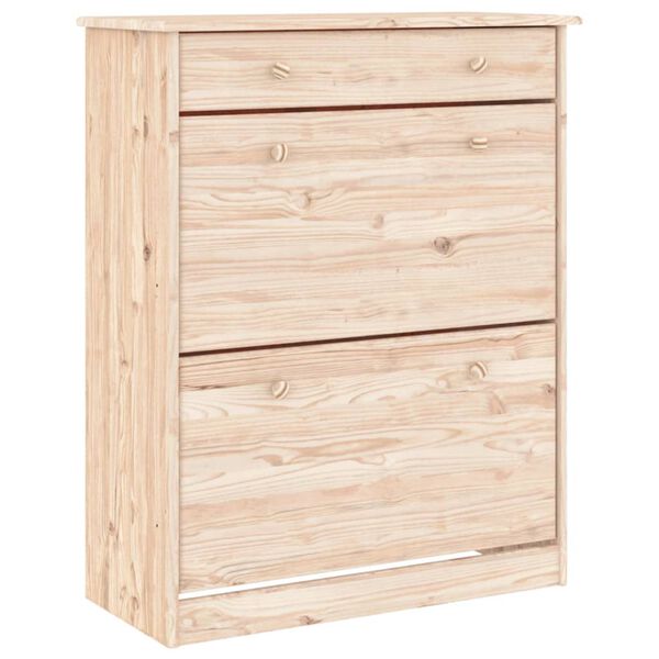 vidaXL Armoire à chaussures ALTA 77x35x96 cm bois massif de pin