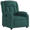 vidaXL Fauteuil inclinable &eacute;lectrique Vert fonc&eacute; Tissu
