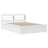 vidaXL Cadre de lit et t&ecirc;te de lit blanc 140x190 cm bois de pin massif