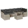 vidaXL Ensemble de canap&eacute; de jardin 8 pc Gris clair et gris polyrotin