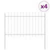 vidaXL Cl&ocirc;ture de jardin WOERDEN 4 pc 6,8 x 0,8 m Blanc