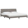 vidaXL Lit avec matelas taupe 200x200 cm tissu