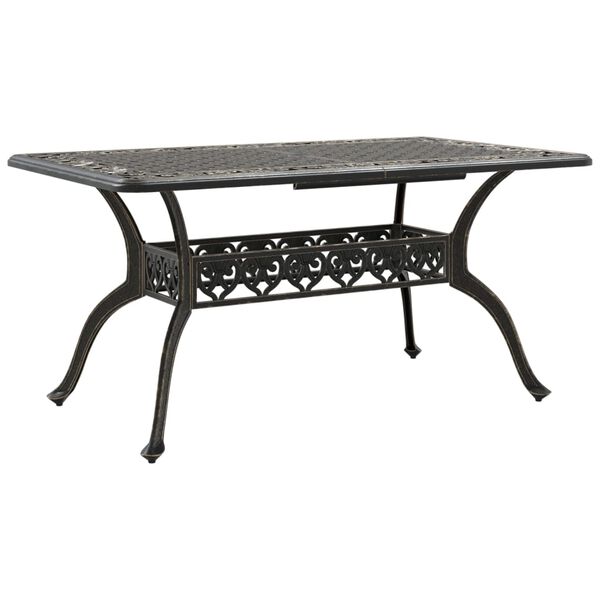 vidaXL Table de jardin bronze 150x90x72 cm aluminium coul&eacute;
