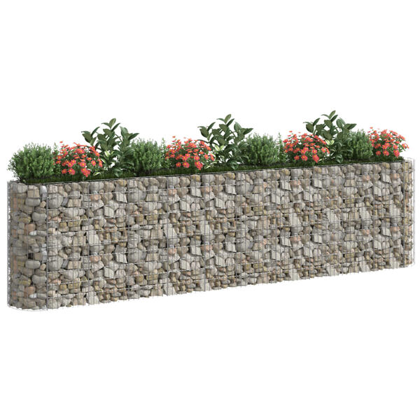 vidaXL Lit surélevé à gabion Fer galvanisé 400x50x100 cm