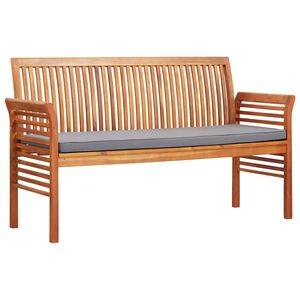 vidaXL Banc de jardin 3 places avec coussin 150cm Bois d'acacia massif