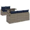 vidaXL Ensemble de canap&eacute; de jardin avec coussin 6 pcs Gris polyrotin
