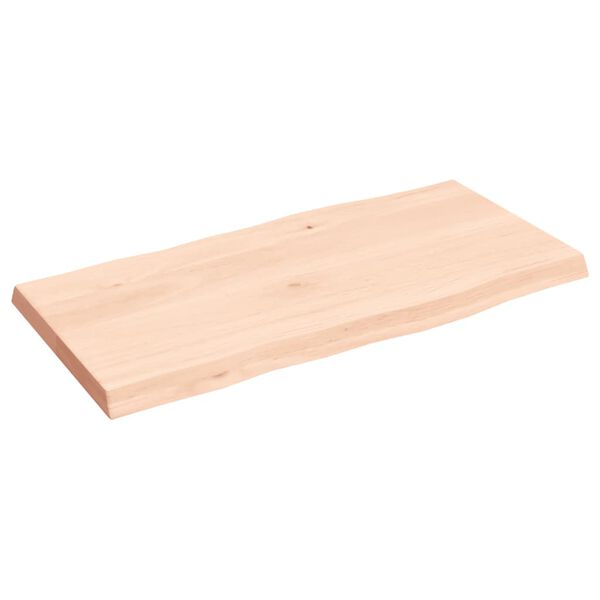 vidaXL Dessus de table bois massif non trait&eacute; bordure assortie