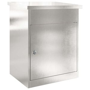 vidaXL Bo&icirc;te de d&eacute;p&ocirc;t de colis avec stockage Argent&eacute; 47,5 x 38 x 59 cm