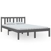vidaXL Cadre de lit sans matelas gris bois massif 120x200 cm