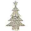 vidaXL Sapin de No&euml;l avec 120 LED Blanc chaud 120 cm Rotin