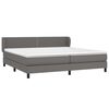 vidaXL Sommier &agrave; lattes de lit avec matelas Gris 200x200 cm Similicuir