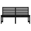 vidaXL Banc de jardin noir 157,5 cm bois massif de pin