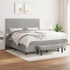 vidaXL Sommier &agrave; lattes de lit avec matelas Gris clair 160x200cm Tissu