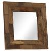 vidaXL Miroir Bois de r&eacute;cup&eacute;ration massif 50 x 50 cm