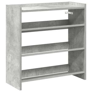 vidaXL &Eacute;tag&egrave;re &agrave; chaussures gris b&eacute;ton 60x25x62 cm bois d'ing&eacute;nierie