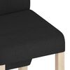 vidaXL Chaises &agrave; manger lot de 4 noir tissu