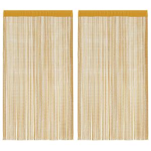vidaXL Rideaux &agrave; fils 2 pcs or 100x250 cm
